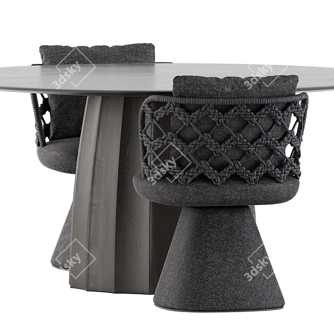 Luxury Flair Chair & Tsubomi Table 3D model image 3