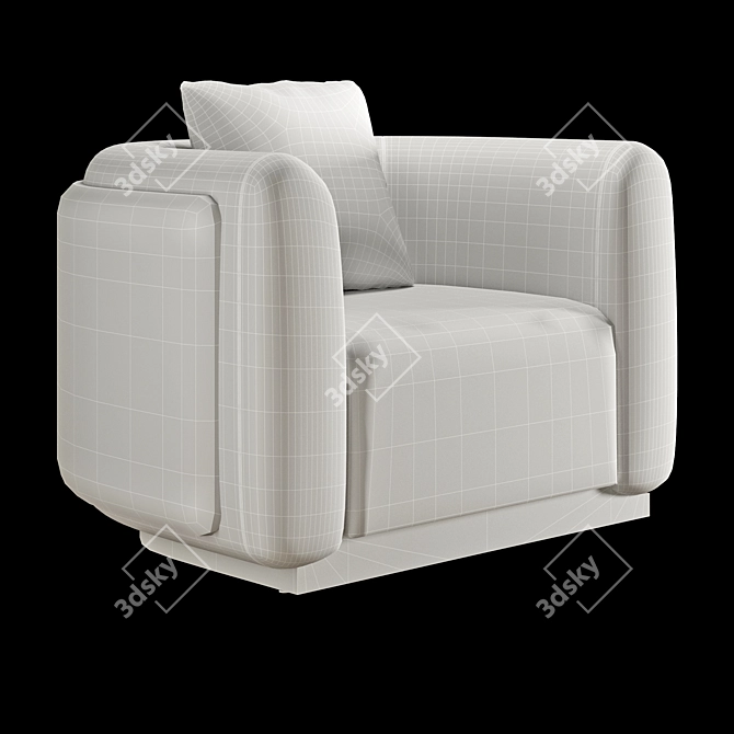 Luxury Transparent Foz Armchair 3D model image 4