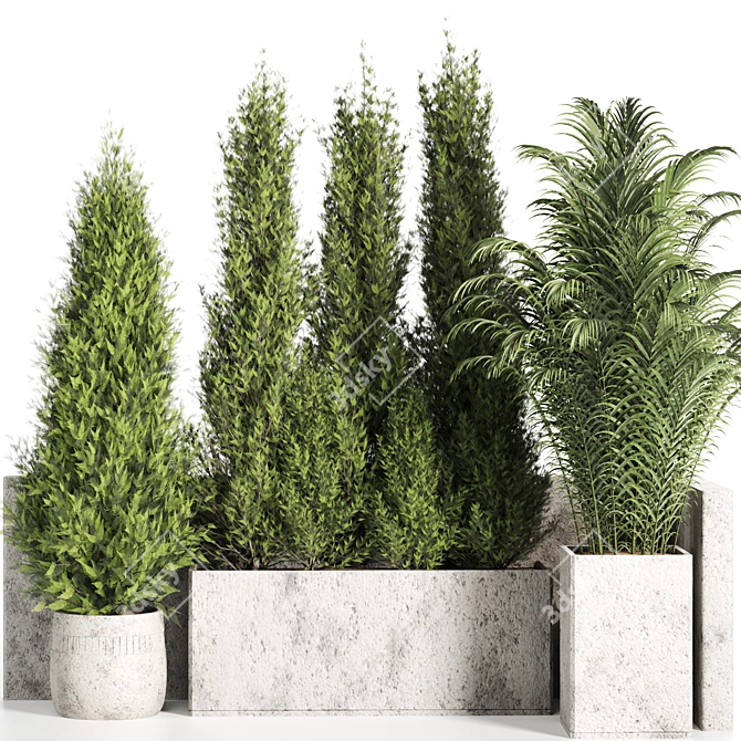 High-Quality Outdoor Plants Set 3D model image 5