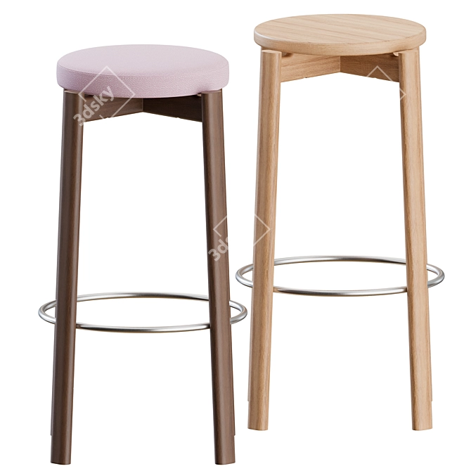 Audo Copenhagen Passage Bar Stool 3D model image 2