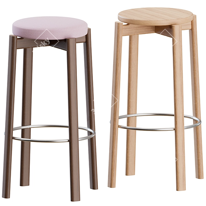 Audo Copenhagen Passage Bar Stool 3D model image 5