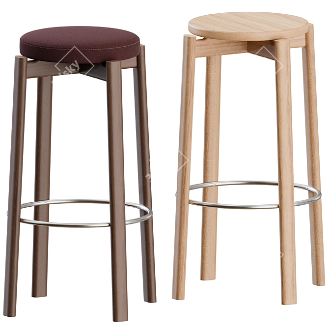 Audo Copenhagen Passage Bar Stool 3D model image 6