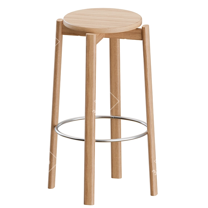 Audo Copenhagen Passage Bar Stool 3D model image 10