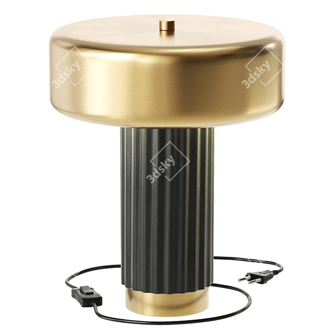 Stone Black Gold Table Lamp 3D model image 1