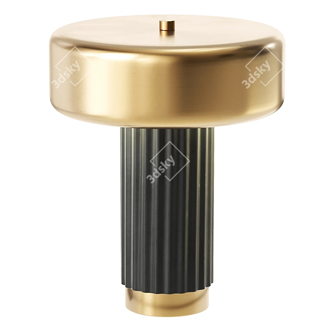 Stone Black Gold Table Lamp 3D model image 16