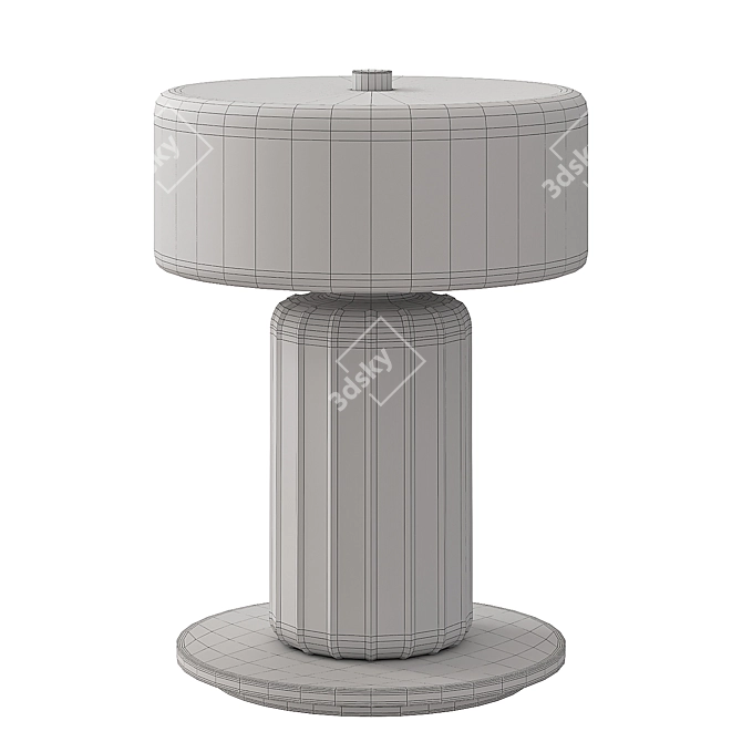 Smoke Gray Glass Table Lamp 3D model image 4