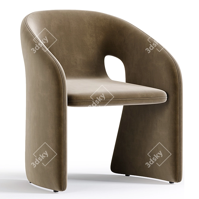 Elegant Modern Roche Bobois Armchair 3D model image 5