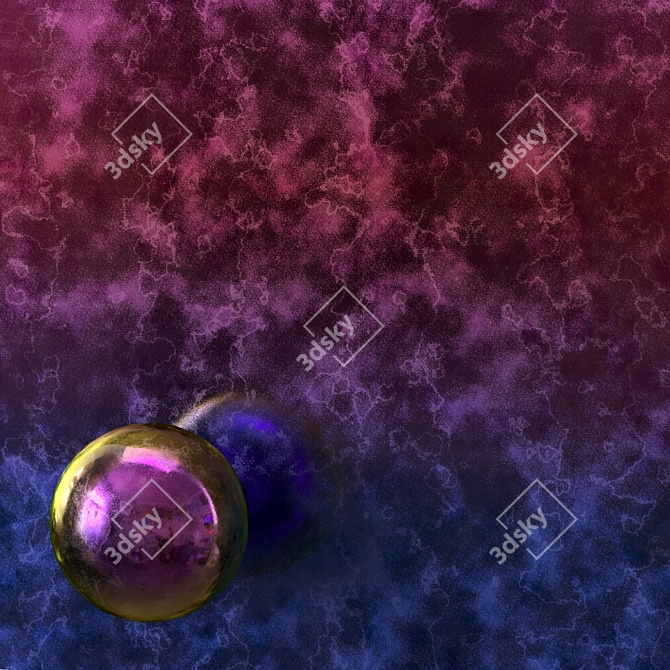 Holographic Metal Material 3D model image 5