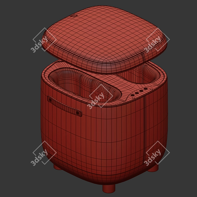 Bork D615 Massage Pouf 3D model image 6