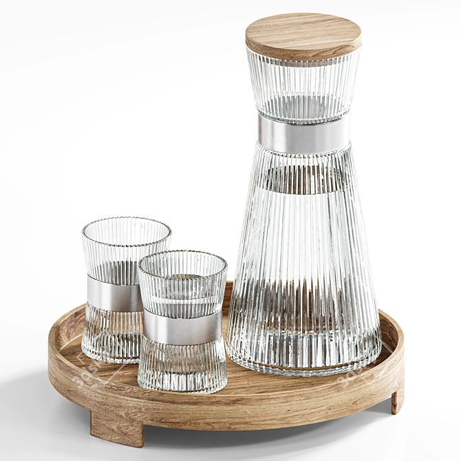 Modern Tableware Set - 10 Pieces 3D model image 2