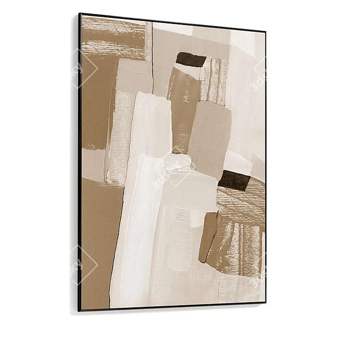 Plaster Dual Photo Frame Set 3D model image 4