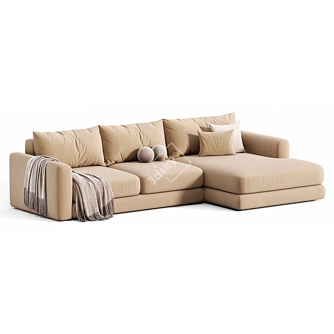 Sherlock Corner Sofa 2015 Beige 3D model image 6