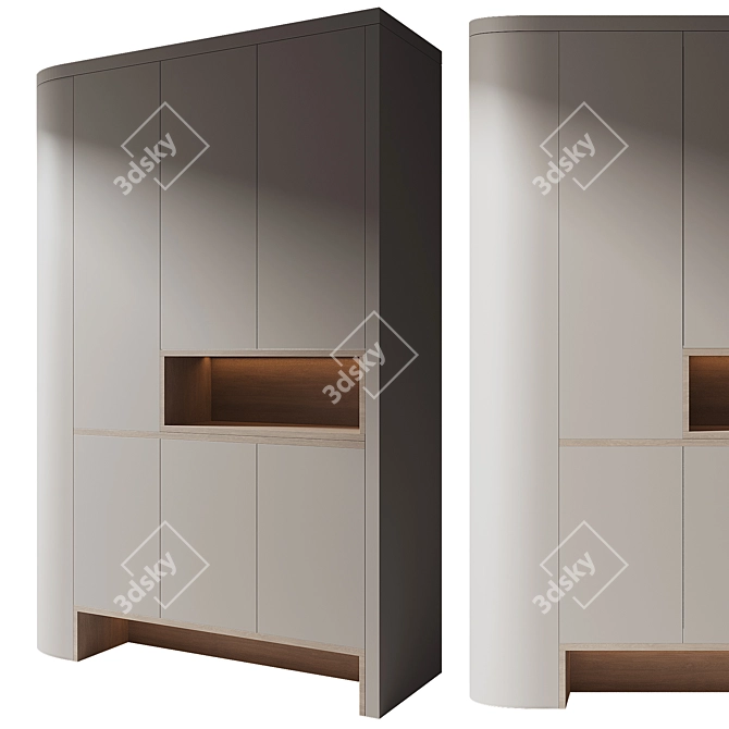 Custom Kids Shelf Minimalist Design 3D model image 1