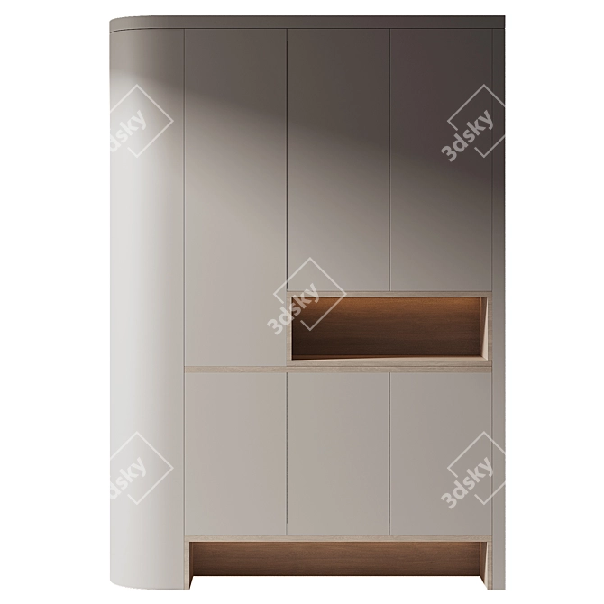 Custom Kids Shelf Minimalist Design 3D model image 2