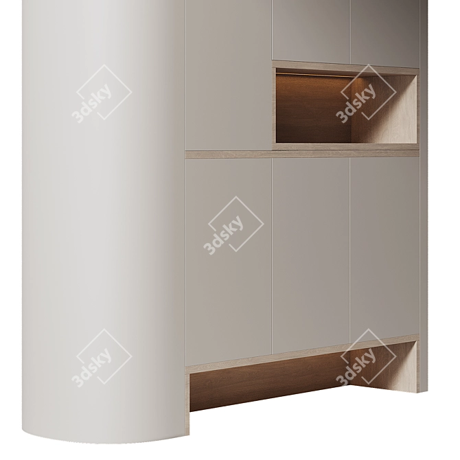 Custom Kids Shelf Minimalist Design 3D model image 5