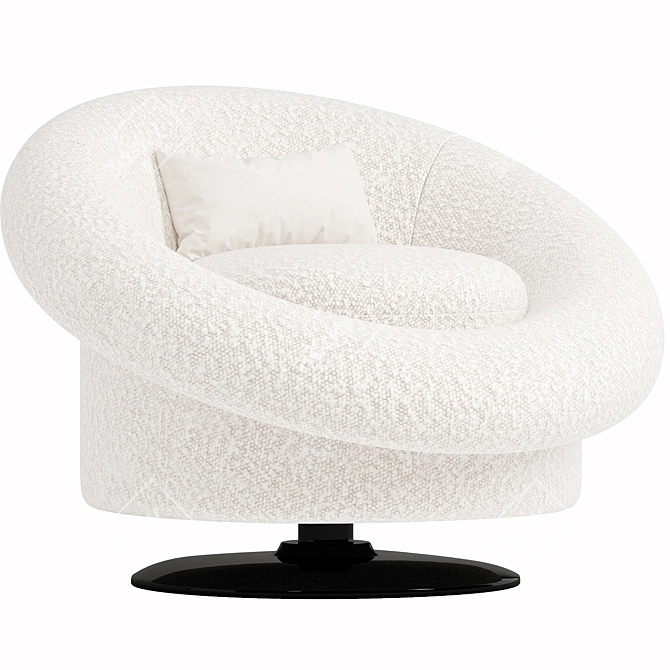 Elegant Swivel Chair Nemo 3D model image 2