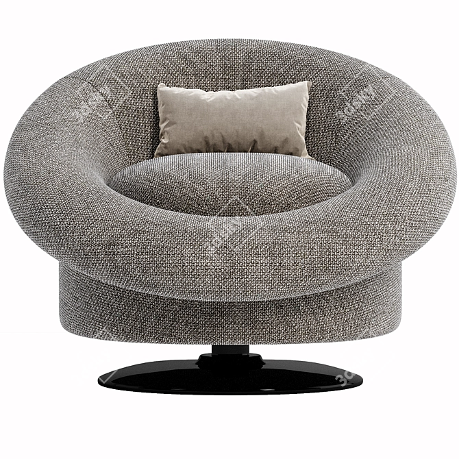 Elegant Swivel Chair Nemo 3D model image 3