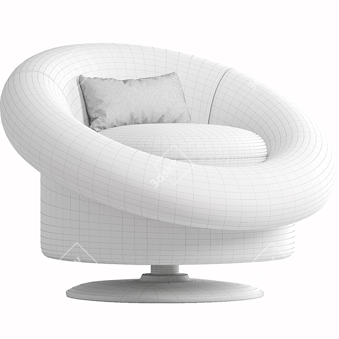 Elegant Swivel Chair Nemo 3D model image 4