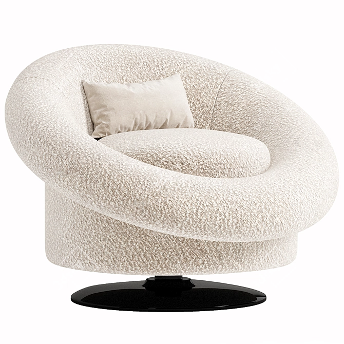 Elegant Swivel Chair Nemo 3D model image 5