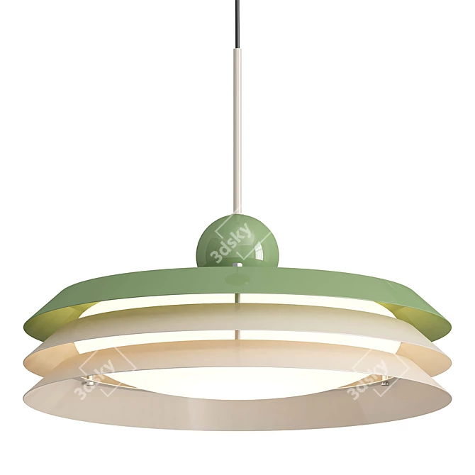 Modern Morandi Pendant Lamp 3D model image 1