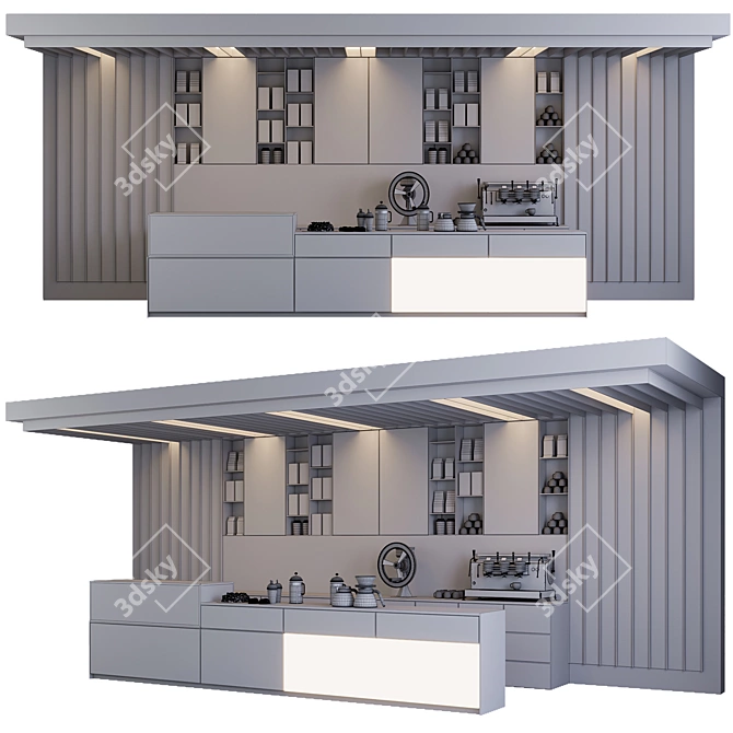 Culinary Cafe Bar No20 3D model image 6