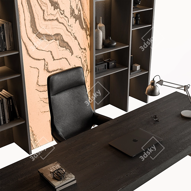 Executive Office Desk 610 3D model image 3