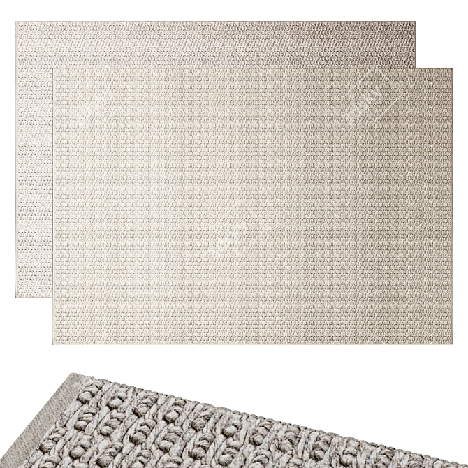 Marco Rug Collection: Ice & Silver 3D model image 1