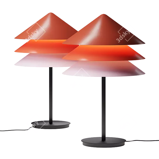  Multicolor Desk Lamp Shade 3D model image 1