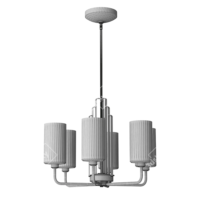 Kichler Kimrose6-PN Chandelier Fixture 3D model image 2