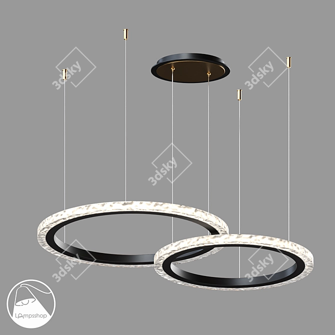 Adjustable Chandelier Bundle with Base 3D model image 3