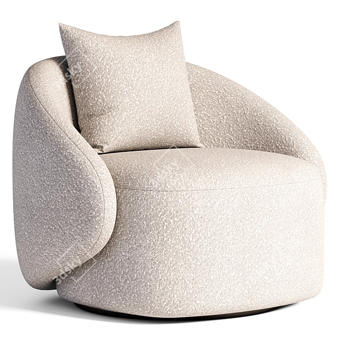  Modern Swivel Armchair By Orixa 3D model image 1