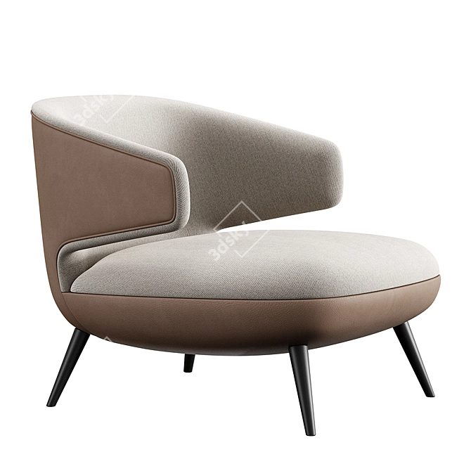  Stylish Oleo Konyshev Armchair 3D model image 1