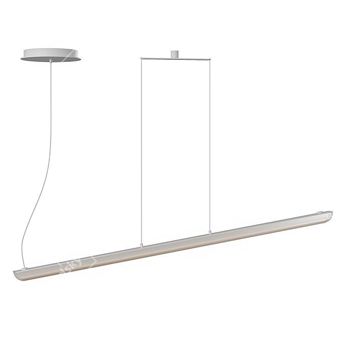 Aurora Soft Linear Pendant Light 3D model image 2