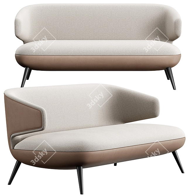 TurboSmooth Sofa Konyshev Oleo 3D model image 1