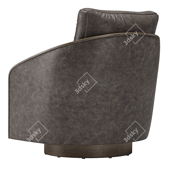 Elegant Swivel Armchair, Premium Design 3D model image 4