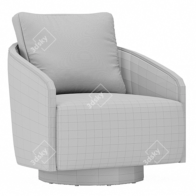 Elegant Swivel Armchair, Premium Design 3D model image 5