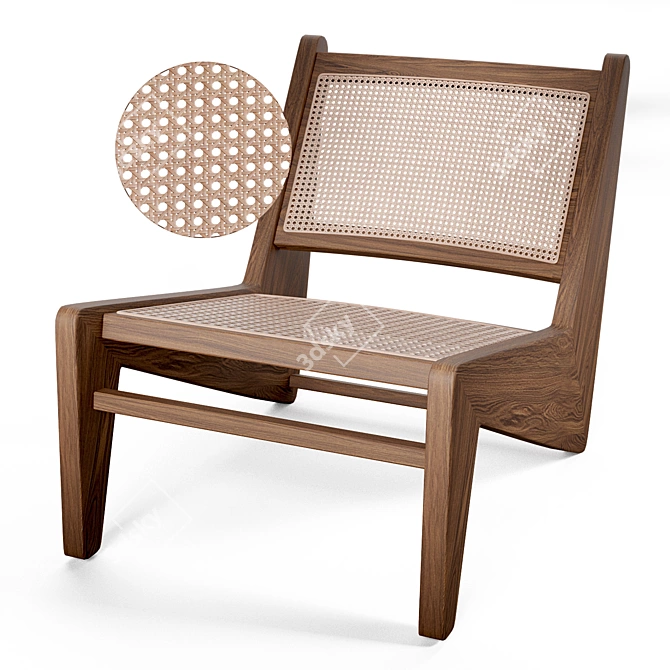 Mid-Century Kangaroo Lounge Chair 3D model image 1