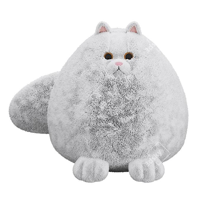 Fluffy Cat Beliash Toy, 50cm 3D model image 2