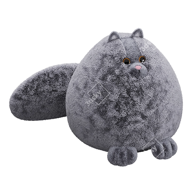 Fluffy Cat Beliash Toy, 50cm 3D model image 4