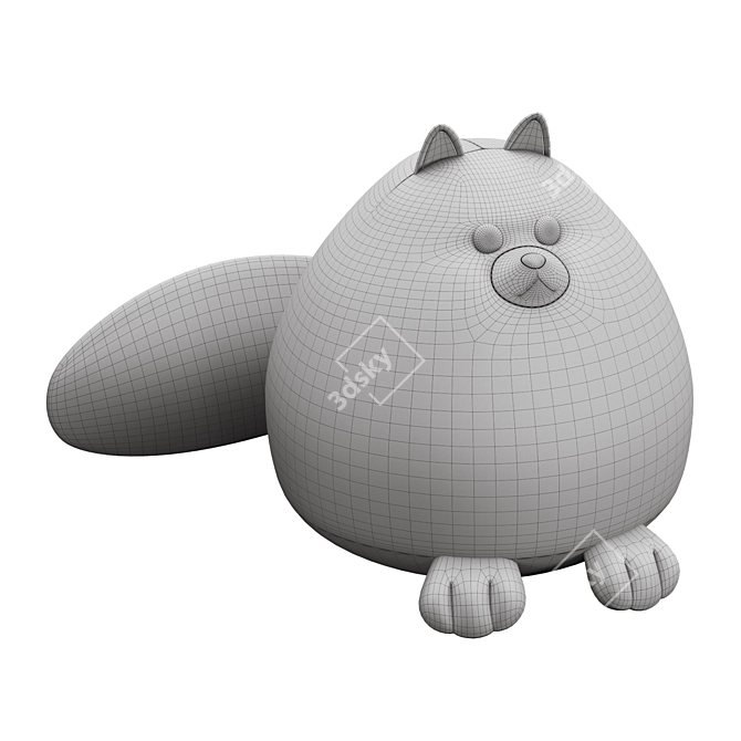 Fluffy Cat Beliash Toy, 50cm 3D model image 7