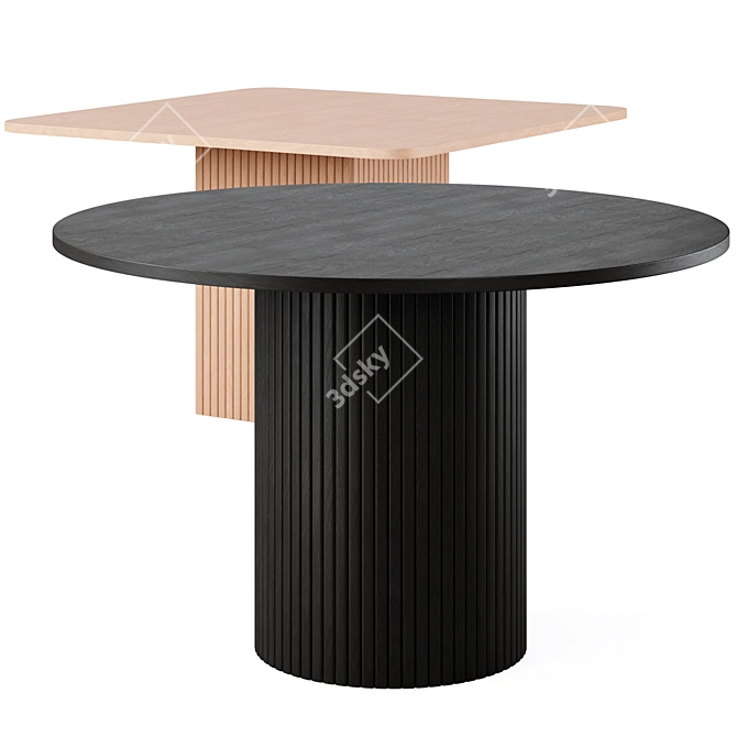 Hill Dining Table, 120x120 cm 3D model image 1