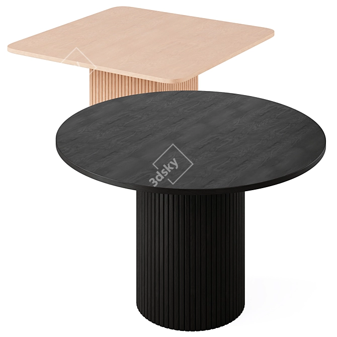 Hill Dining Table, 120x120 cm 3D model image 3