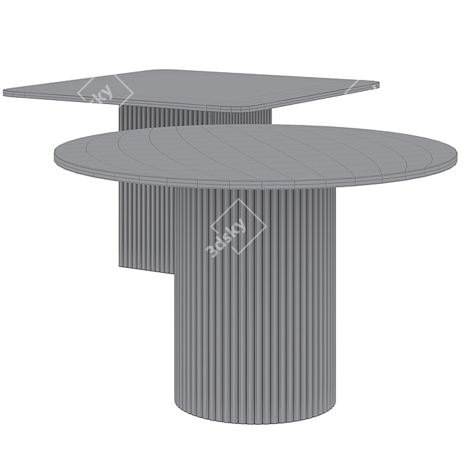 Hill Dining Table, 120x120 cm 3D model image 5