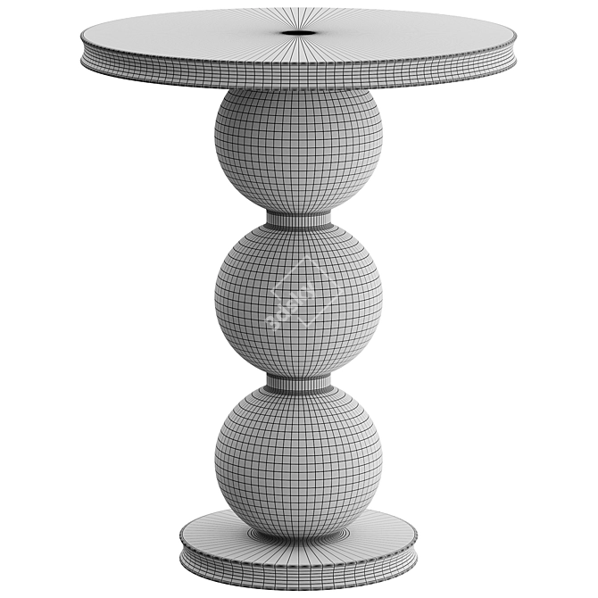 Sleek Modern Nigel Side Table 3D model image 4