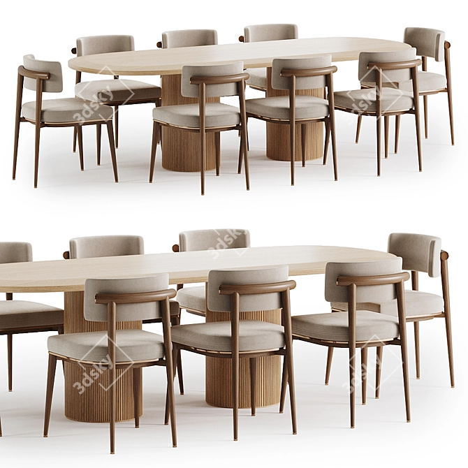  Modern Dining Set 94 3D model image 1