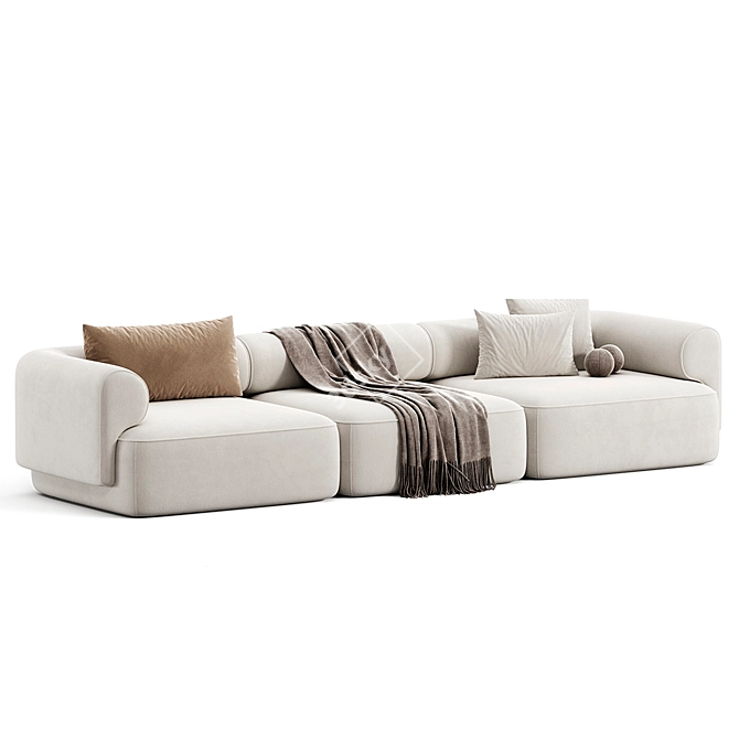 Elegant Melody Sectionals Sofa in Luxury - 2015 3D model image 6