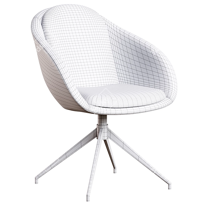 Gambl Textile Light Grey Chair 3D model image 6