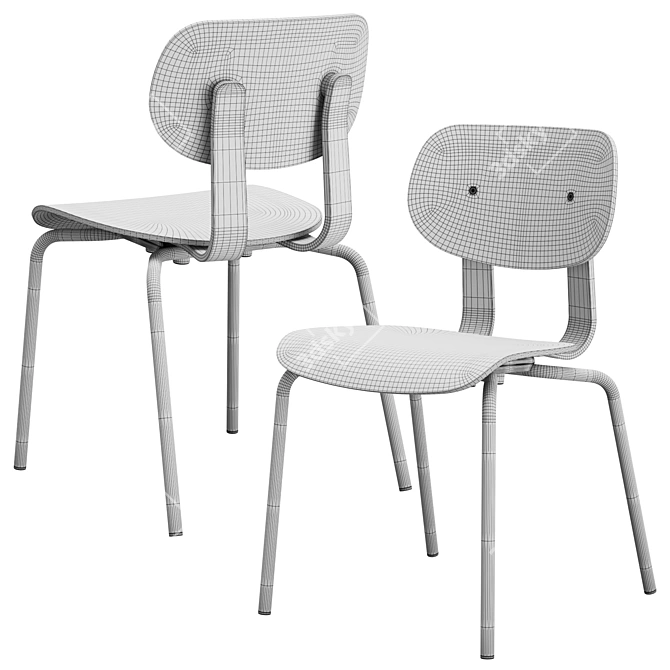 VG&P HD Stacking Chair - Designer Seating 3D model image 7