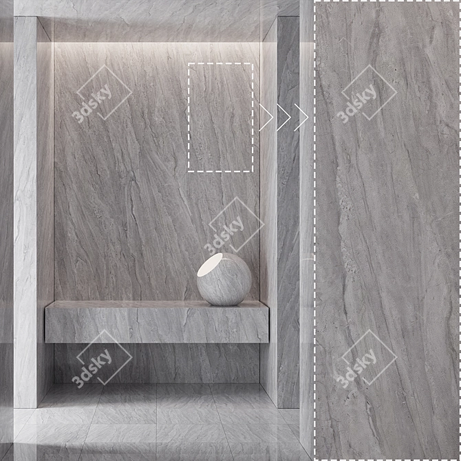 High-detail Marble Stone Material 3D model image 1