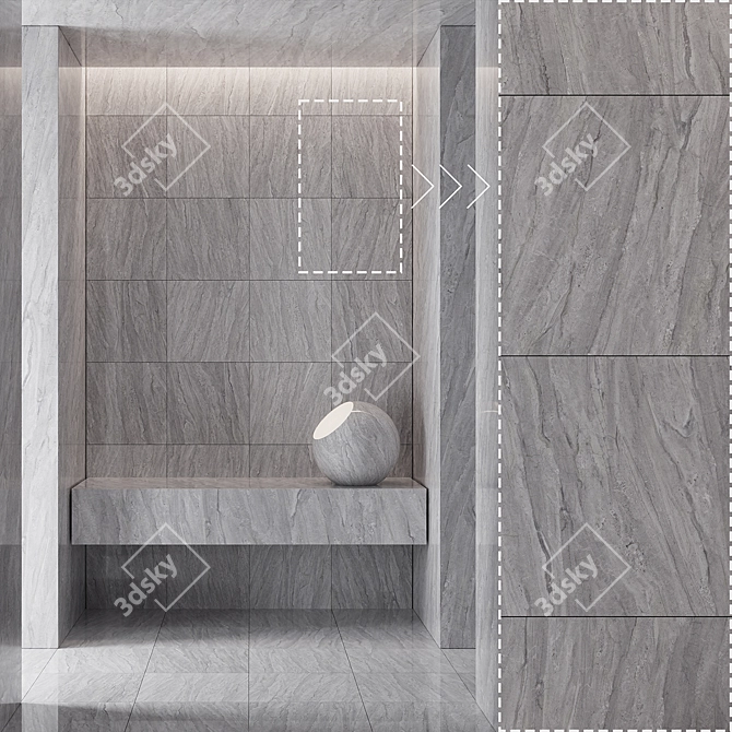 High-detail Marble Stone Material 3D model image 4